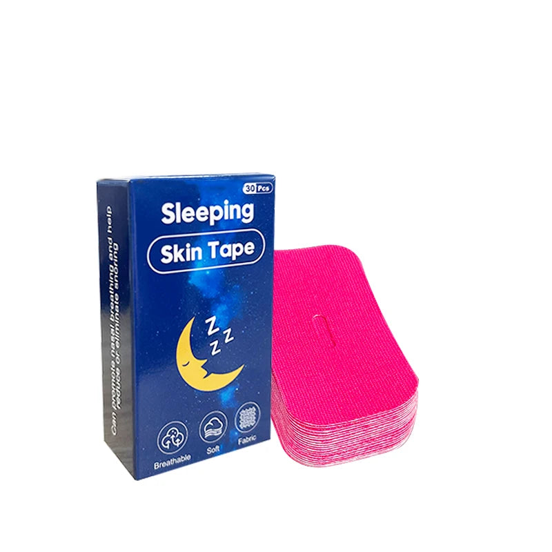 OEM Private Label 30Pcs Pack Latex-Free Hypoallergenic Sleep Strips Black Mouth Tape for Snoring High Quality Healthcare Supply