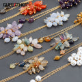 MA18  2pcs/lot Jewelry Accessoriesear Chain18k Gold Platedcoppernatual Stonepass REACHnickel Freejewelry Making Findings