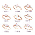Abiding Wholesale Price Natural Rainbow Moonstone Women Rings 925 Silver Gold Plated Milky Blue Moonstone Gemstone Ring
