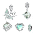 Wholesale 925 Sterling Silver OZ Charm Set - Butterfly Heart Flower Pendant Interchangeable Fit Fantasy Jewelry Gift