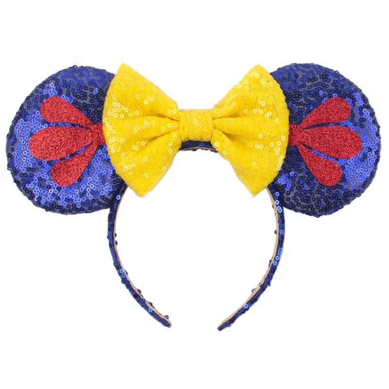 New Designed Kids Star and Bows Fabric Headband Snowflake Bow and Mouse Ears DIY Party and Festival Head Wear