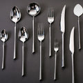 Luxury 10-Piece Mirror Champagne Silver Stainless Steel Flatware Set Elegant Dinnerware and Travel Cutlery Tableware