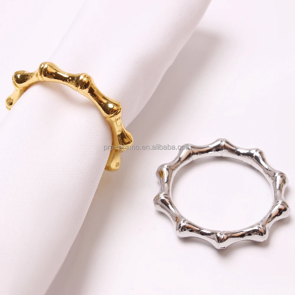 Wholesale Silver & Gold Simple Wedding Table Napkin Ring