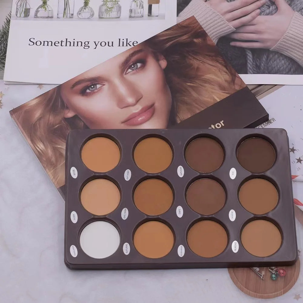 Private Label  Creamy Concealer Creamy Blusher  Waterproof Custom Make up  Creamy Full Coverage16 Color Concealer Palette