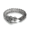KALEN 210mm Men Punk Stainless Steel Links Bracelet With Vivid Chinese Dragon Head Clasp
