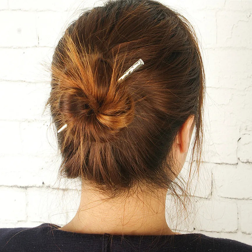 MIO New Arrived Japan Chinese Fashion Women Hair Chopstick Clip Simple Elegant Metal Hair Forks Hair Pin for Women