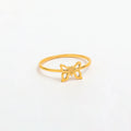 High End 18K Gold Plated Simple Hollowout Butterfly Rings Stainless Steel Trendy Jewelry