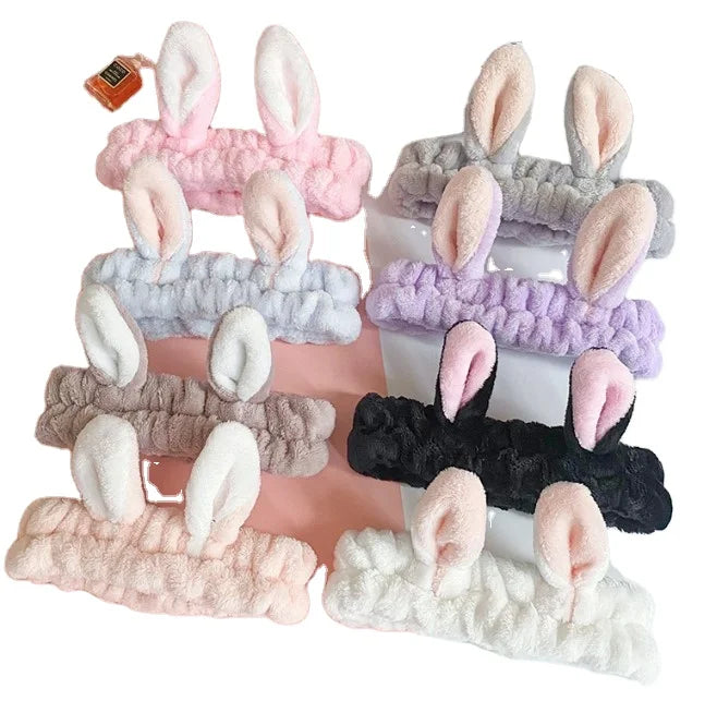 New Make up Hair Band Korean Rabbit Ear Headband for Face Washing