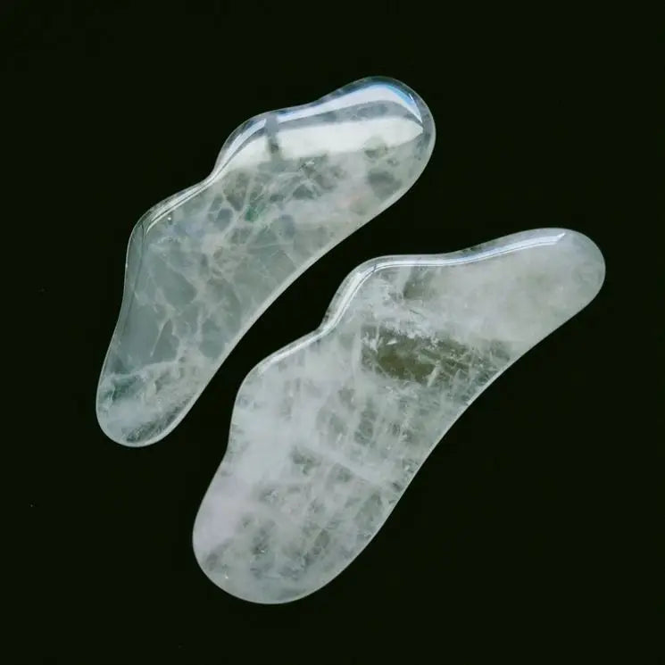 2026 Facial Massage Scraping Jade Gua Sha Clear Quartz Custom Gua Sha kerokan Tool crystal crafts