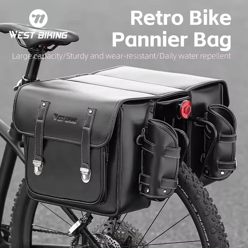 WEST BIKING Waterproof MTB Road Bicycle Bag 20L Large Capacity Travel Shelf Bag Accessories Durable Bike Rack Pannier Bag