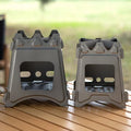Camping Equipment Windproof Wood Stove Titanium Folding Wood Stove Burning Backpacking Picnic Cooking Tools Cookware