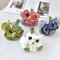A-1741 Bride Bridesmaids Flowers Peony Bouquets Wedding Home Decoration Silk Artificial Peony Bouquet