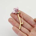 Wholesale Fashion for Women High-Grade Copper Lotus Suit Accessories Corsage Pin Brooches for Female Clothes for Parties Gifts