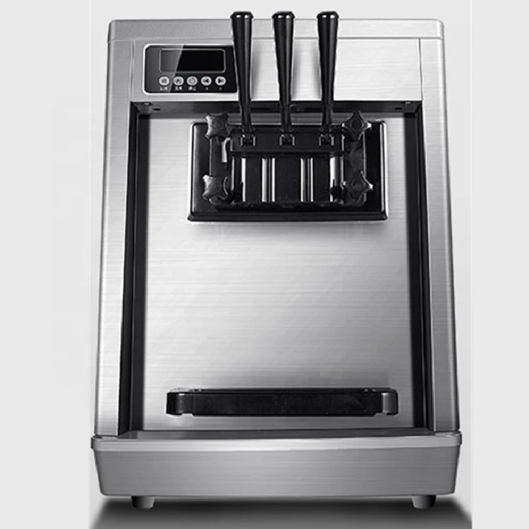 Commercial Ice Cream Machine 20L/H 220V  Three Heads LED Display Ice Cream Maker Frozen Yogurt Icecream Machine