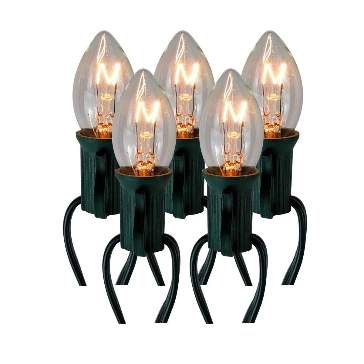 HQ 25 Lights E12 Socket  C7 String  Light Set Clear Bulb for Holiday Christmas Decoration Hanging  Garden & Outdoor String Light