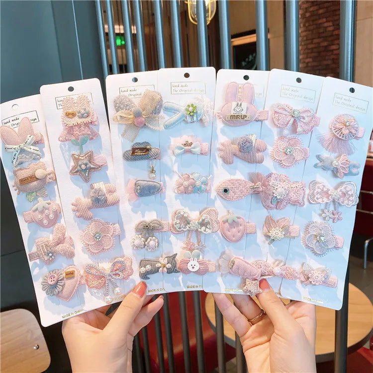 Hot Selling 5Pcs/Set Children Kids Hair Clips Cute Fruit Hair Clips Multi Color Hair Pins for Girls