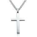 RisingMoon Collar Alloy Gold Silver Black Colors Link Chain Jesus Cross Necklace for Men Women