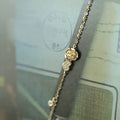 Trendy Rose Flower Shiny Zircon Heart Delicate 925 Sterling Silver Fashion Jewelry Women Charm Bracelets