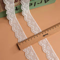 Eco-Friendly Spandex/Nylon French Lace Fabric Stretch Crocheted Trim for Clothing & Dresses Curvy Wavy Edges