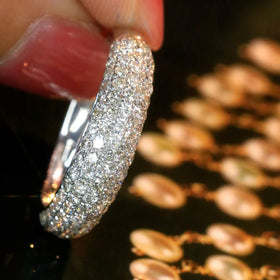Luxury Fancy Pure 925 Sterling Sliver Shiny CZ Zirconia Diamond Engagement Wedding Finger Rings for Women Jewelry