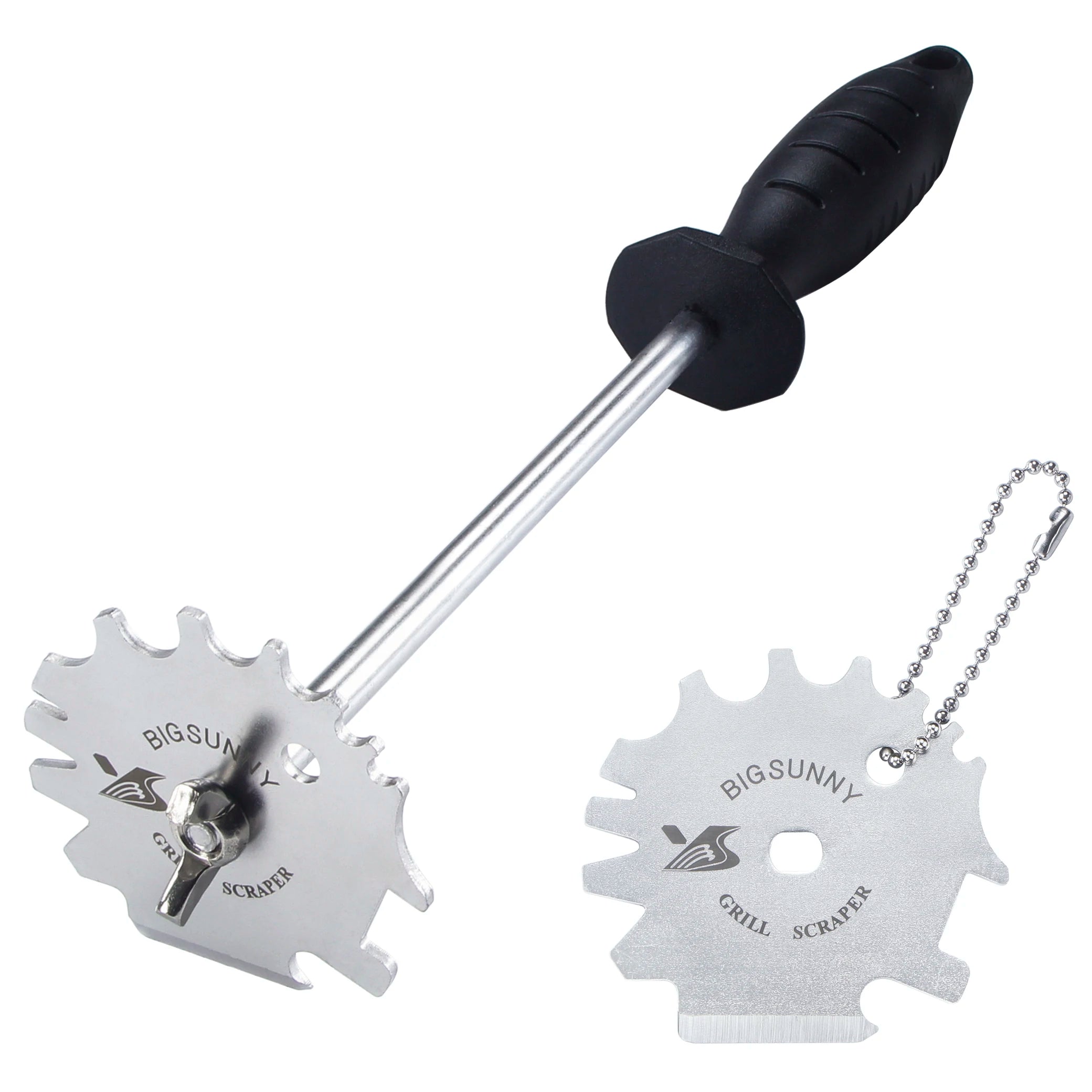 Stainless Steel BBQ Grill Scraper Safer Metal Grill Grate Cleaner Than Wire Brush Efficient Barbecue Grate Cleaning