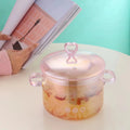 1300ml 1500ml 1900ml HOT SELLING pink Glass Cooking Pot Kitchen glassware Cookware Set MegaBDM