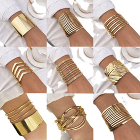 Custom Vintage African Jewelry Sets Gold Chunky Feather Collar Choker Necklace Bracelets Set for Women Jewelry Accessories