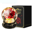 Wholesale Home Decor Valentine Rose Lamp Gift Led Light String Forever Rose Flower Glass Dome Artificial Flower Lamp Gifts