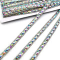 Hot Sell Resin AB Silver Crystal Rhinestone Ribbon Jewel Strips DIY Carnival Costumes Decoration Rhinestone Trim