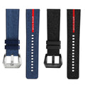 High Elasticity Sports Diving Waterproof Nylon Rubber Watch Strap 24MM Quick Release Fabric Sailcloth Hybrid Watch Bands