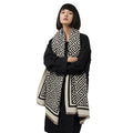 Fashion Italian Warm Scarf for Women Geometric Horse Pattern Thick Cashmere Neck Scarves Luxury Designer Winter Pashmina Shawls