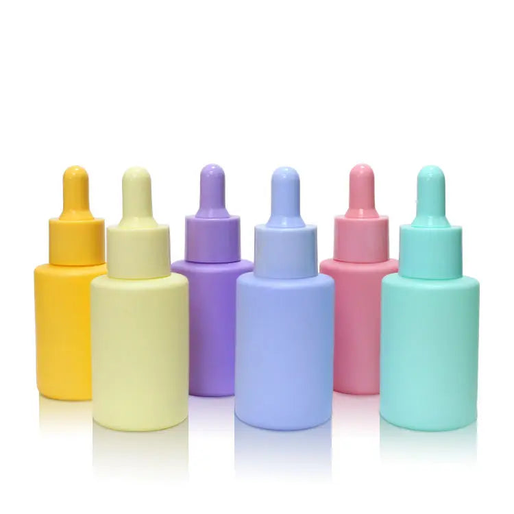 OEM Colored pink 1oz 30ml Glass Bottle Manufacturers Empty Dropper Bottles for Skin Care Serum Cosmetics Packaging Ready to Ship