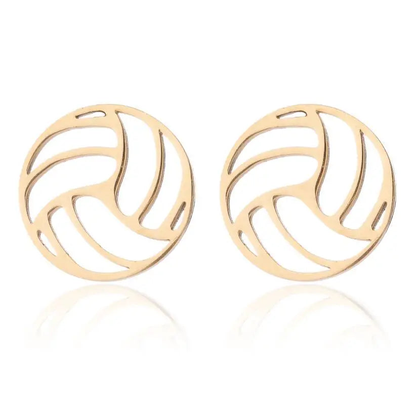 Wholesale Stainless Steel Basketball Stud Earrings Jewelry Earring Unisex Men and Women China Manufacturer Supplier