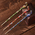 Peacock Ethnic Style Cloisonne Metal Retro Vintage Hair Accessories Enamelled  Wholesale Chinese Hair Chopsticks Pin Bun Stick