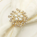 2022 Fashion Most Popular Products Pearl Napkin Rings Rhinestone Napkin Rings for Wedding Centerpieces & Table Decoration