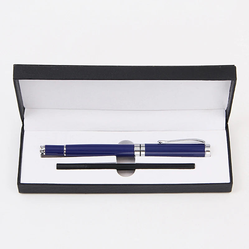Rollerball Pen with Refill Set New Model Business Ballpoint Pen Promotional Pen Gift Metal with Box Custom Logo Metal 0.5 Mm