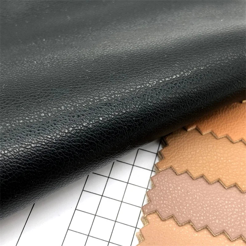 Ready-to-Ship Clothing Synthetic Leather Fabric Thick PU Jacket Polyester Waterproof 1M Roll for Garments and Accessories
