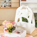 Valentine's Day Cake Carrying Butterfly Design Flower Paper Basket DIY Flower Arrangement Packaging Box With Hand Gift Boxes