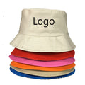 Wholesale Cotton Leisure Visor Sun Custom logo Embroidery Solid Color Fisherman Hats Blank Design Women Bucket Hat