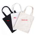 Portable Medium Size Cotton Tote Bags Stock Black Canvas Shopping Bag with Custom Logo Color Printing Advertising for Daily Use