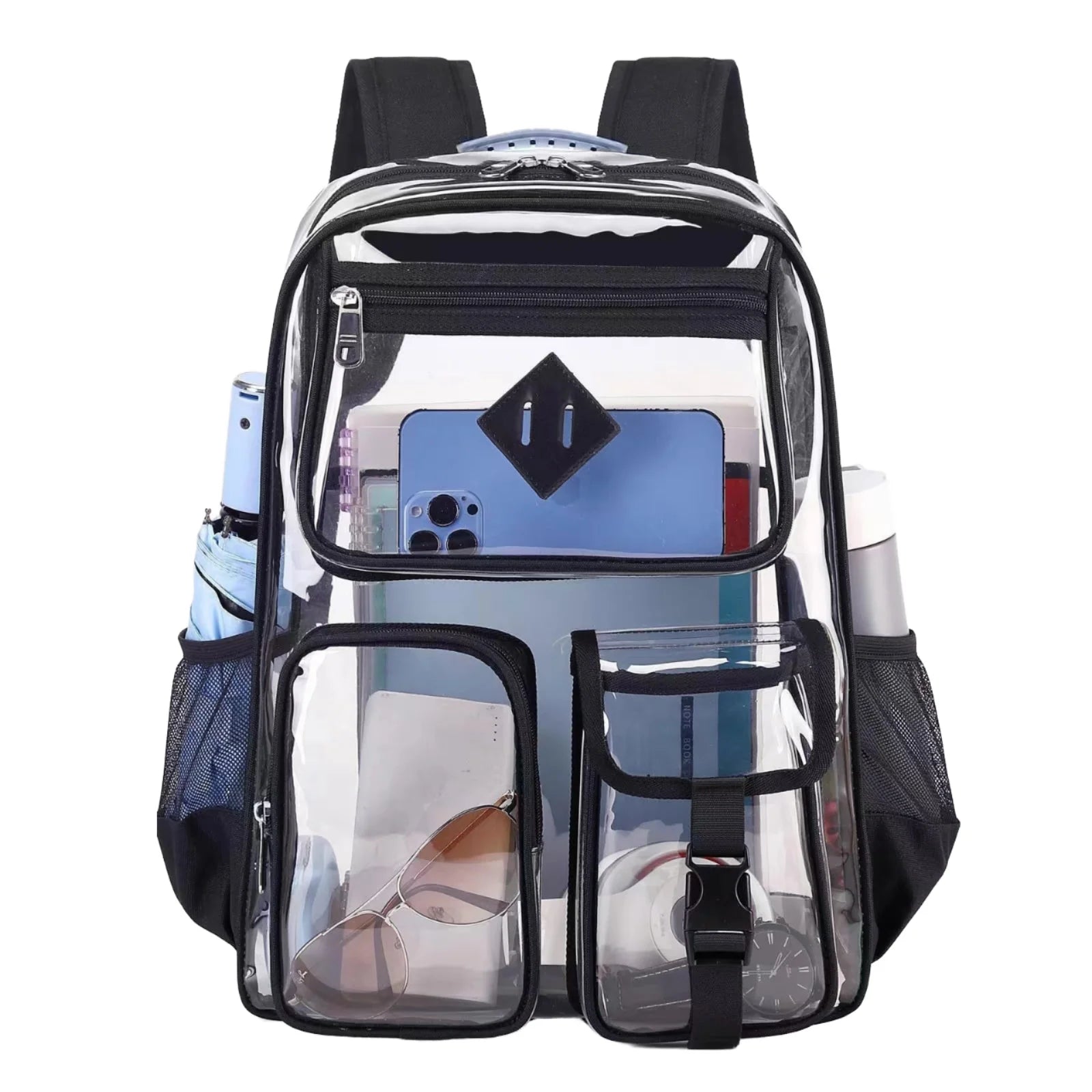 Hot-Selling Transparent PVC Backpack Waterproof and Casual Style with Zipper Closure New in Stock for Outdoor Fitness Sports