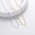 Hot Sales Simple Design Gold Plated Women Trendy Jewelry 925 Sterling Silver Sequins Charm Necklace