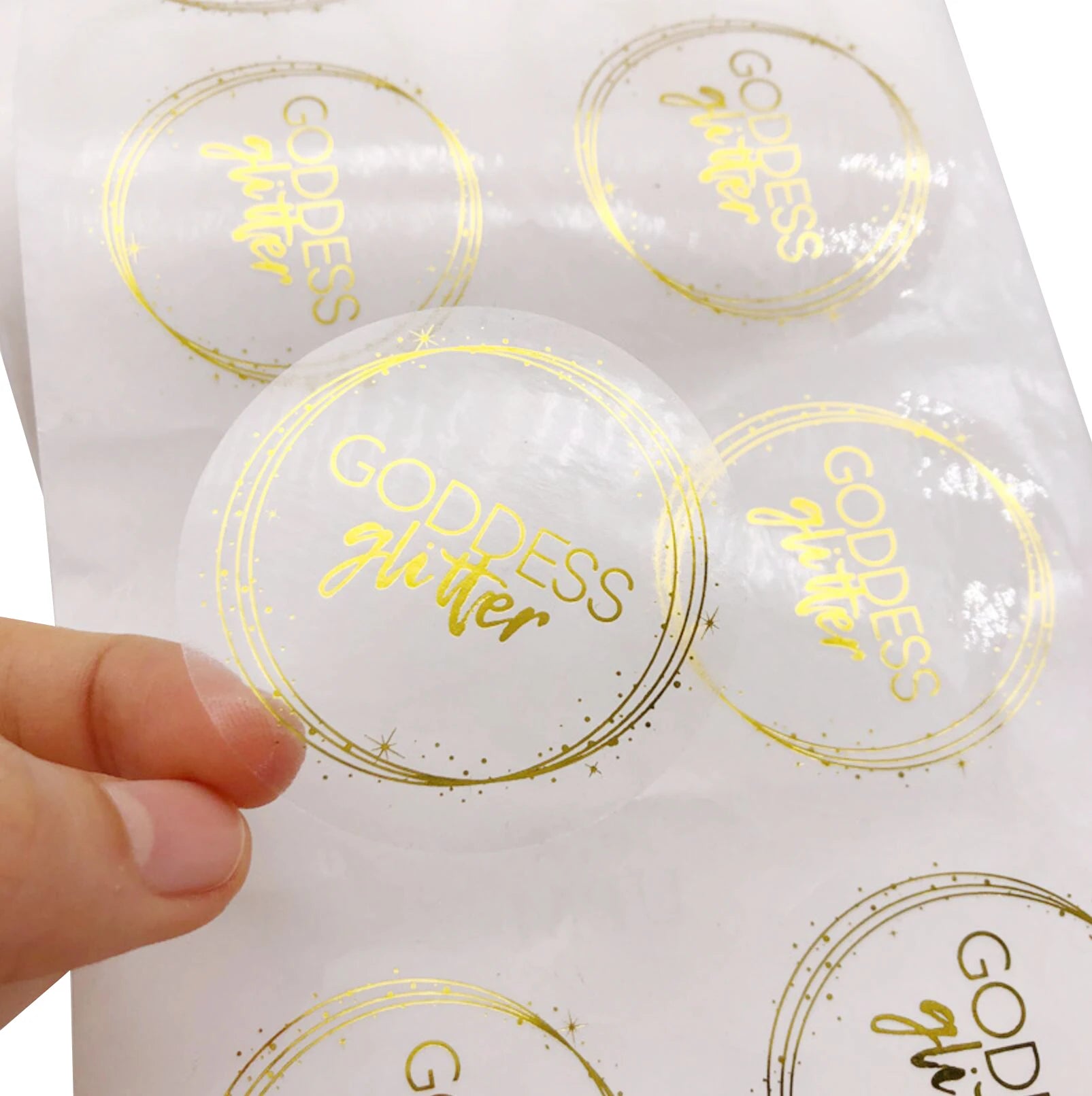Clear Foil Stickers Custom Transparent Embossed Sticker Labels