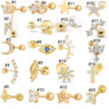 Gaby 2022 Fine Jewelry 925 Sterling Silver butterfly Star Eye Snake Heart Cartilage Earrings Ear Stud Piercing Ear Jewelry