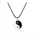 Trendy Hip Hop Accessories Premium Silver Plated Necklace Multiple Pendants Leather Rope Necklace for Women