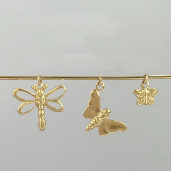 GF049 14K Gold Filled Non Tarnish Small Animal Butterfly Pendants Charms for Jewelry Making