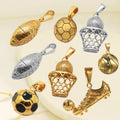 Basketball Football Rugby Pendant Necklace Stainless Steel Sports Shoe Pendant Women Men Sport Hip Hop Gym Jewelry