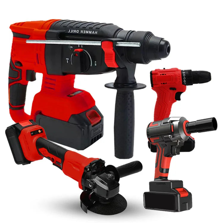 APTS03 Household Electric Cordless Power Tools Combo Kits 21V Cordless Battery Operated Hand Tool Sets 1 Set Hard Case