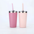 FX Factory Hot Sale 12oz Car Water Bottle Stainless Steel Double Wall Leak-Proof BPA Free Straw Outdoor Self-traveling 12-24hr