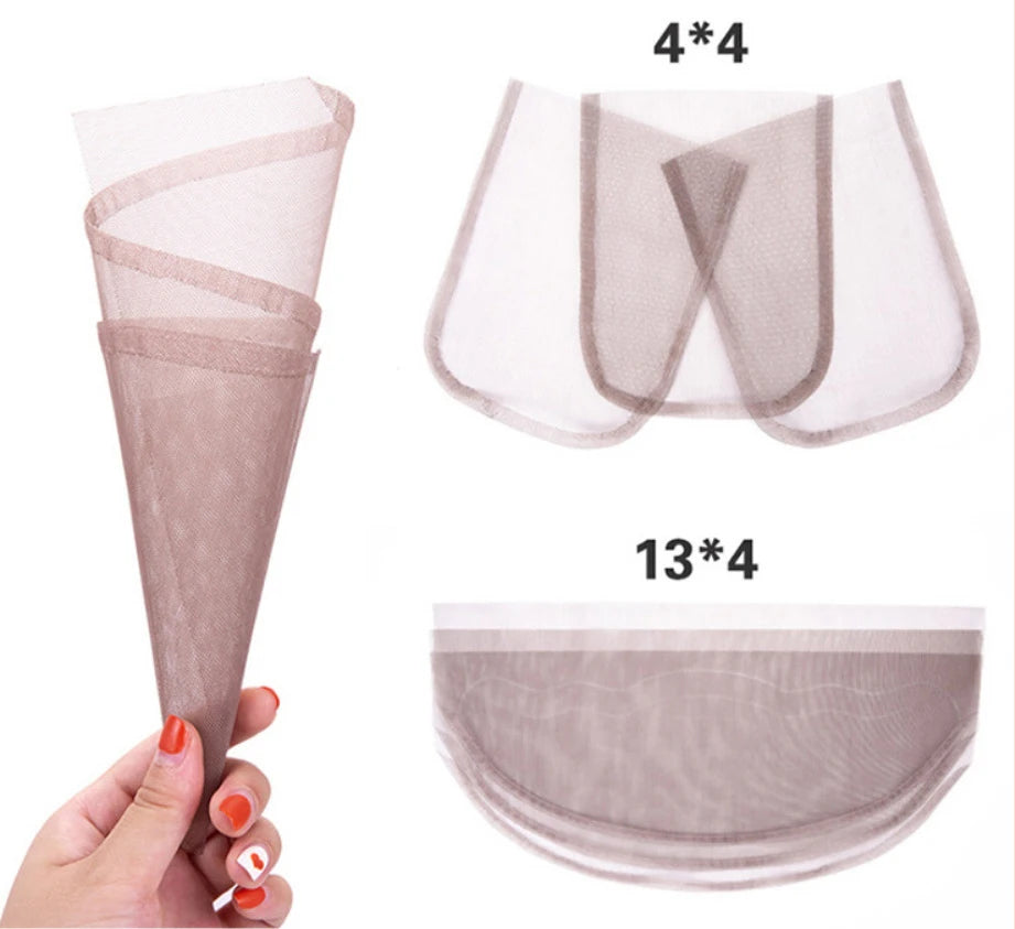 13*4 4*4 6*6 Professional Hair Tools Lace Closure Frontal Wig Hairnets Fine Swiss Lace Net for Making Lace Wigs